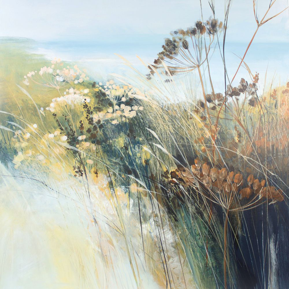 Cliff View Brook, Isle of Wight. Painting by Angela Sowden